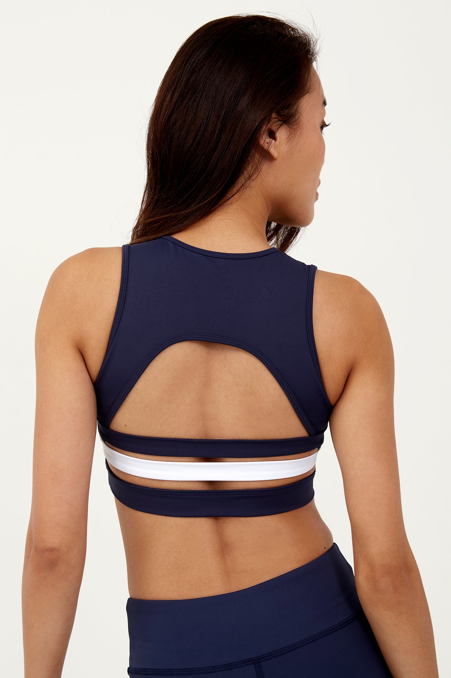 Open Back Bra Navy